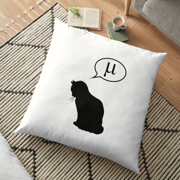 Physics Cat and Friction Coefficient Floor Pillow