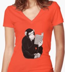 Origin of Species Tailliertes T-Shirt mit V-Ausschnitt