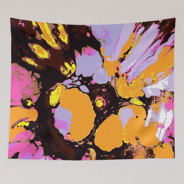 Artikelvorschau, Emaille orange lila abstraktes design entworfen und verkauft von RanitasArt.