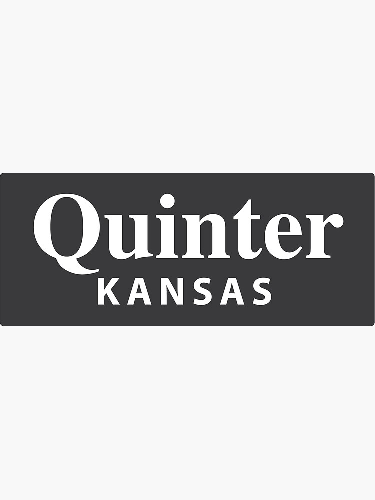 "Quinter, Kansas" Sticker for Sale by EveryCityxD2 Redbubble
