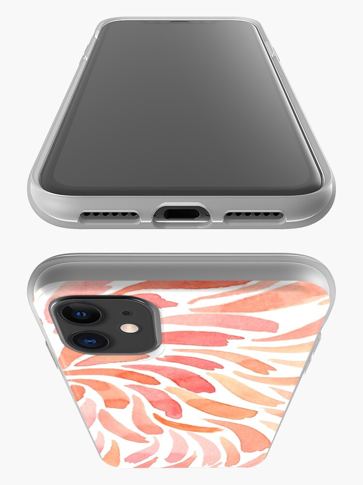 Alternate view of Hand Painted Watercolor - Living Coral Swirl iPhone Case & Cover
