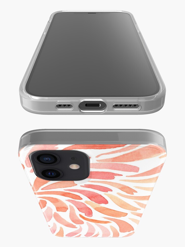 Alternate view of Hand Painted Watercolor - Living Coral Swirl iPhone Case & Cover