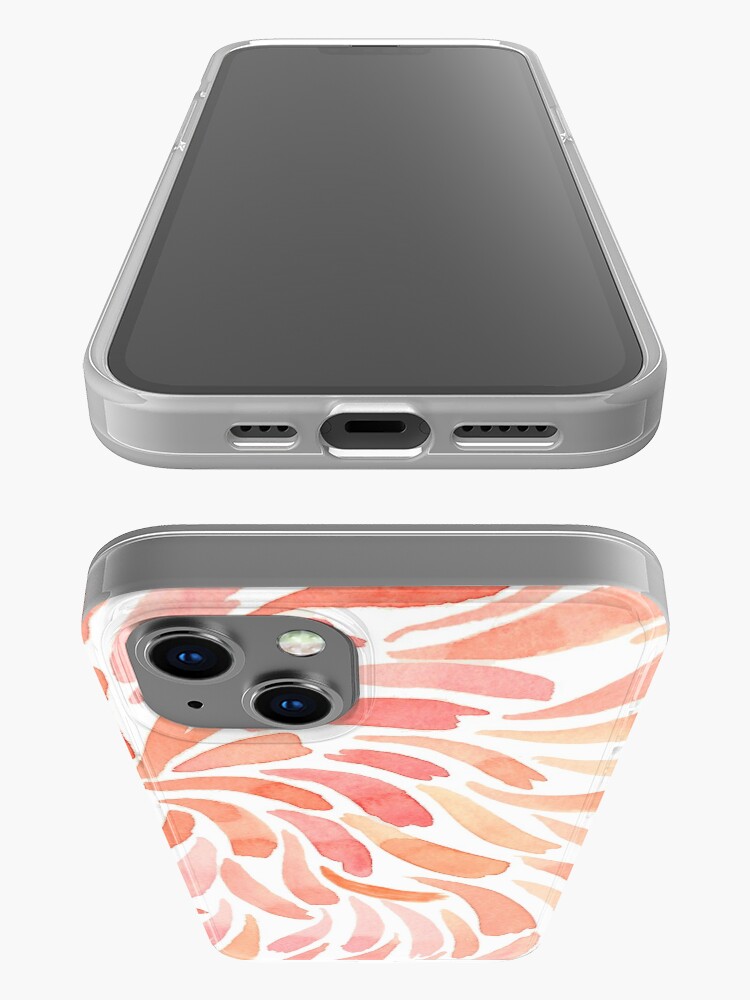 Alternate view of Hand Painted Watercolor - Living Coral Swirl iPhone Case