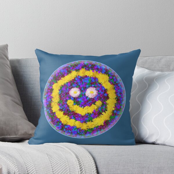 Item preview, Happy Smiley Face Bright Dandelion Flowers  designed and sold by Katho Menden.