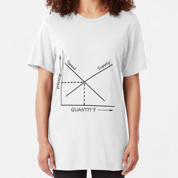 Supply and demand graph Slim Fit T-Shirt