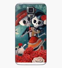 Funda/vinilo para Samsung Galaxy Dia de Los Muertos Pareja de amantes esqueleto