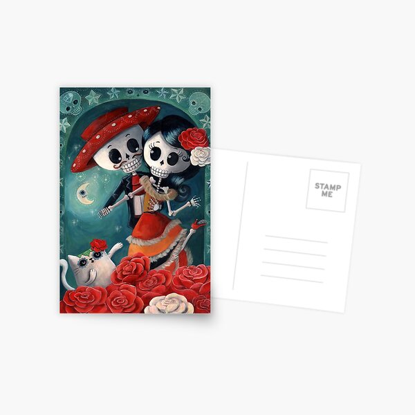 Item preview, Dia de Los Muertos Couple of Skeleton Lovers designed and sold by colonelle.