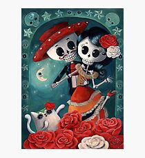 Dia de Los Muertos Couple of Skeleton Lovers Fotodruck