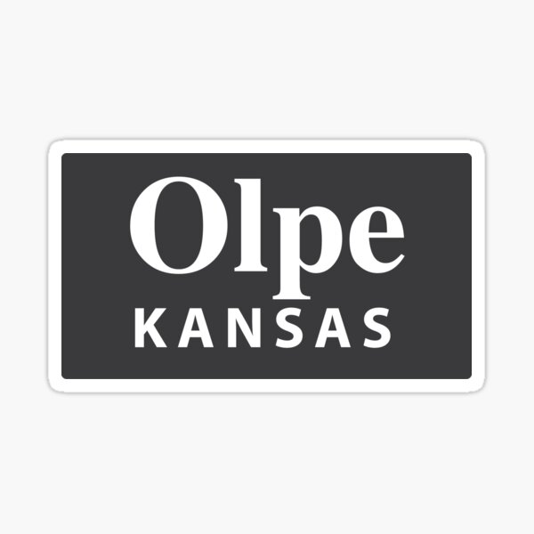 Olpe, Kansas Sticker