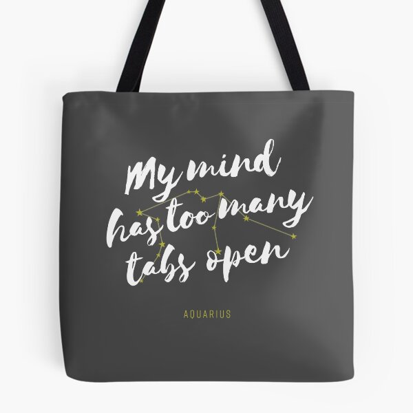 Aperçu de l'œuvre Verseau - Mon esprit a trop d'onglets ouverts créée et vendue par StarSignPrints.