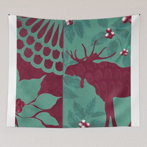 Item preview, Woodland Winter Moose designed and sold by Sasha Art Gallery.