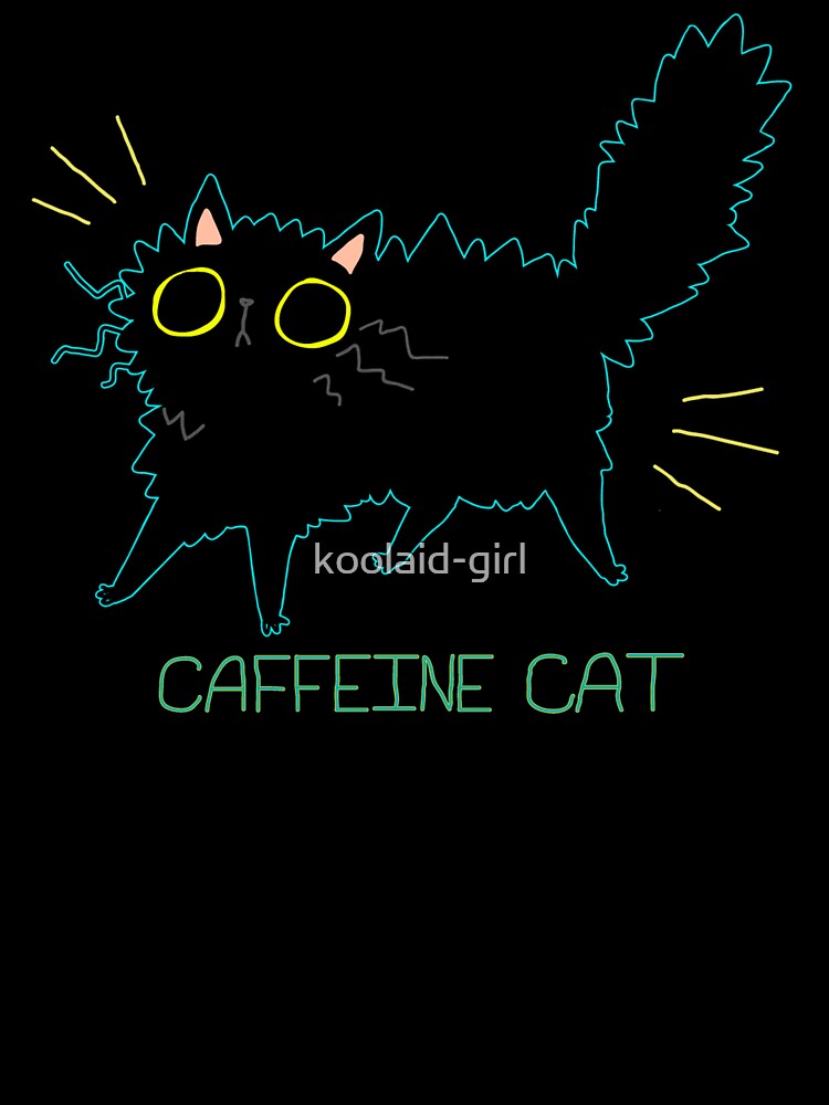 Thumbnail 7 of 7, Oversized T-Shirt, Caffeine Cat designed and sold by koolaid-girl.