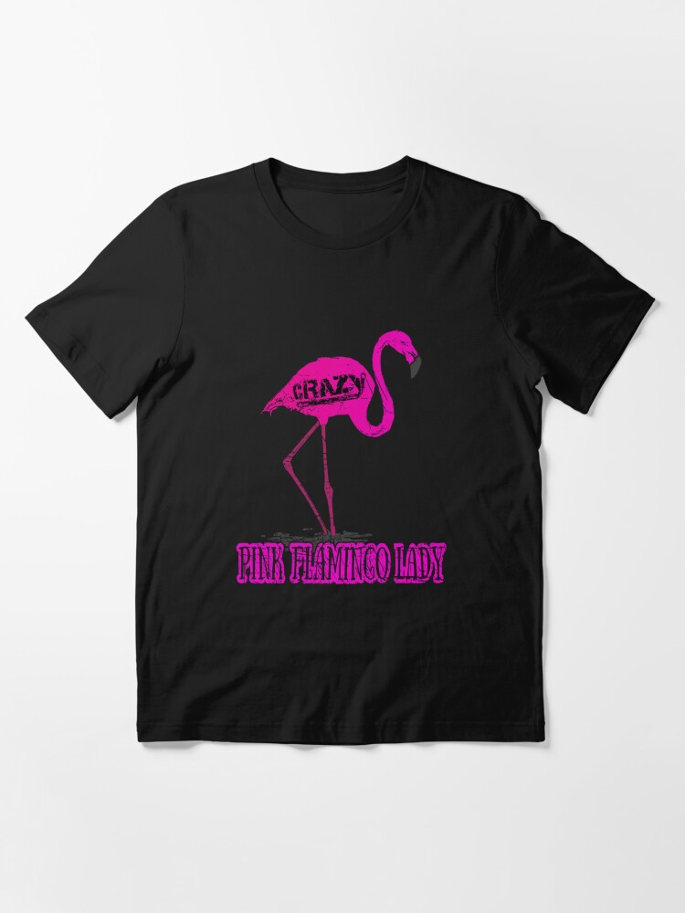 Thumbnail 2 von 7, Essential T-Shirt, Crazy Pink Flamingo Lady - Funny Flamingo Prints Gift designt und verkauft von yeoys.