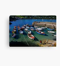 Coverack in the sun Canvas Print