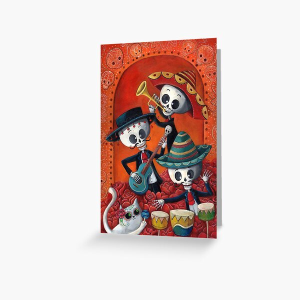 Item preview, Dia de Los Muertos Skeleton Musicans designed and sold by colonelle.
