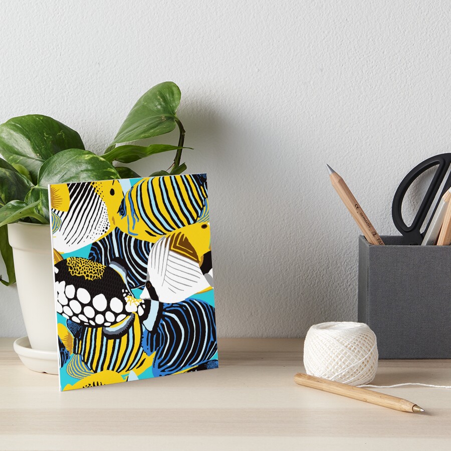 Tropical Fish animal print Art Board Print