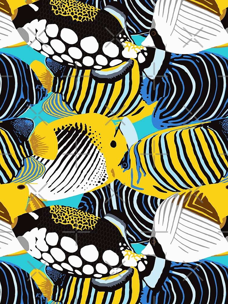 Tropical Fish animal print by nadyanadya