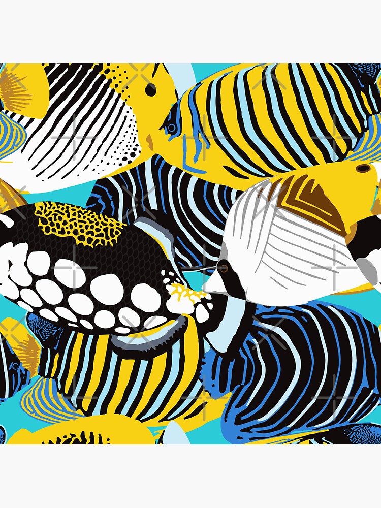 Tropical Fish animal print by nadyanadya
