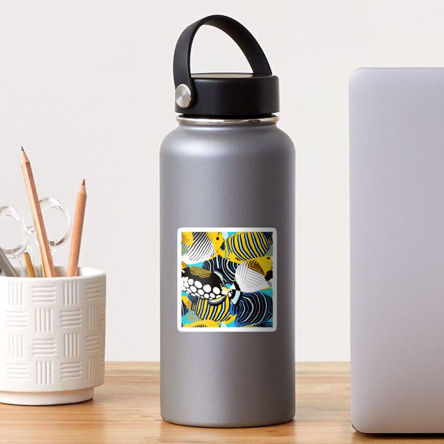 Tropical Fish animal print Sticker