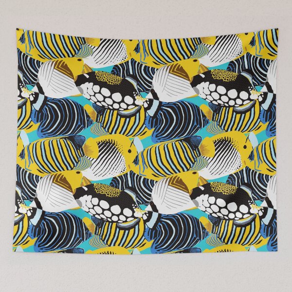 Item preview, Tropical Fish animal print designed and sold by nadyanadya.