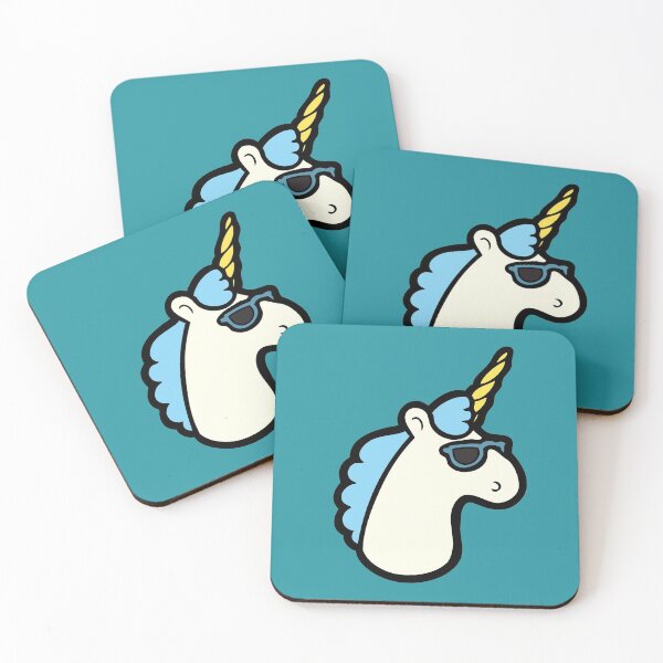 Item preview, Unicorns Are Cool Pattern - Blue designed and sold by evannave.