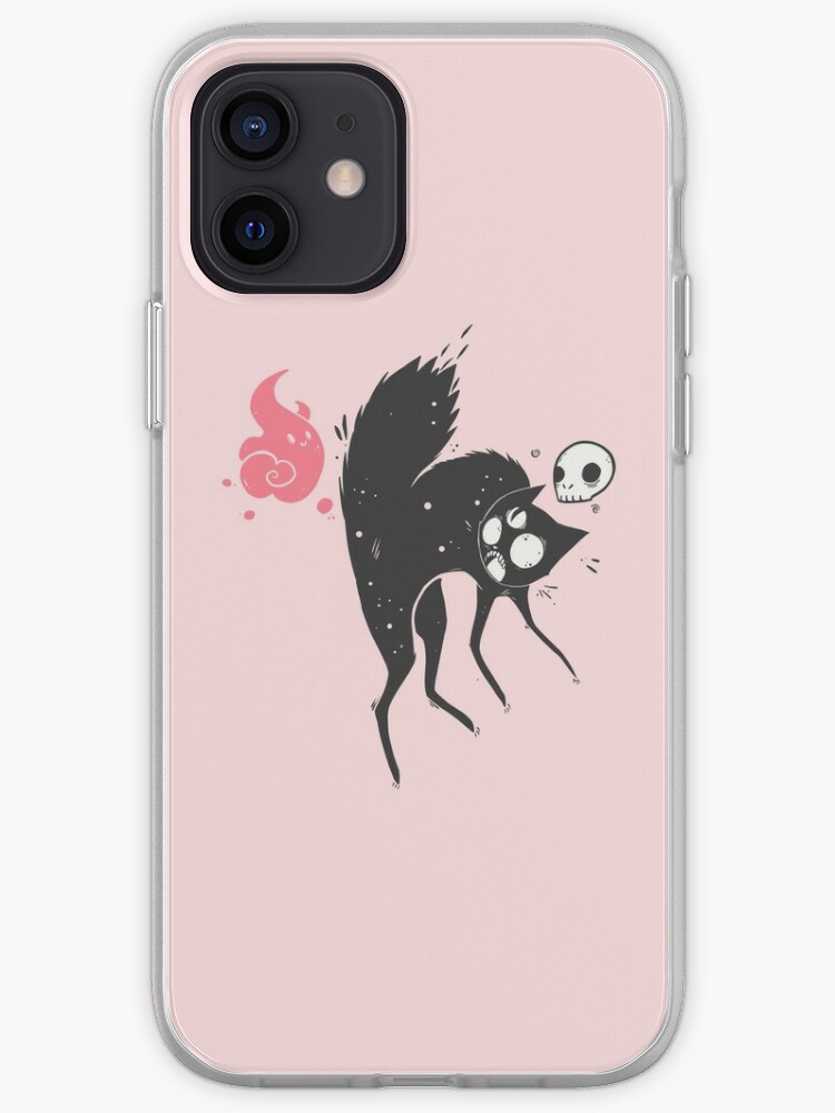 Gruselige Niedliche Goth Schwarze Katze Iphone Hulle Cover Von Cellsdividing Redbubble