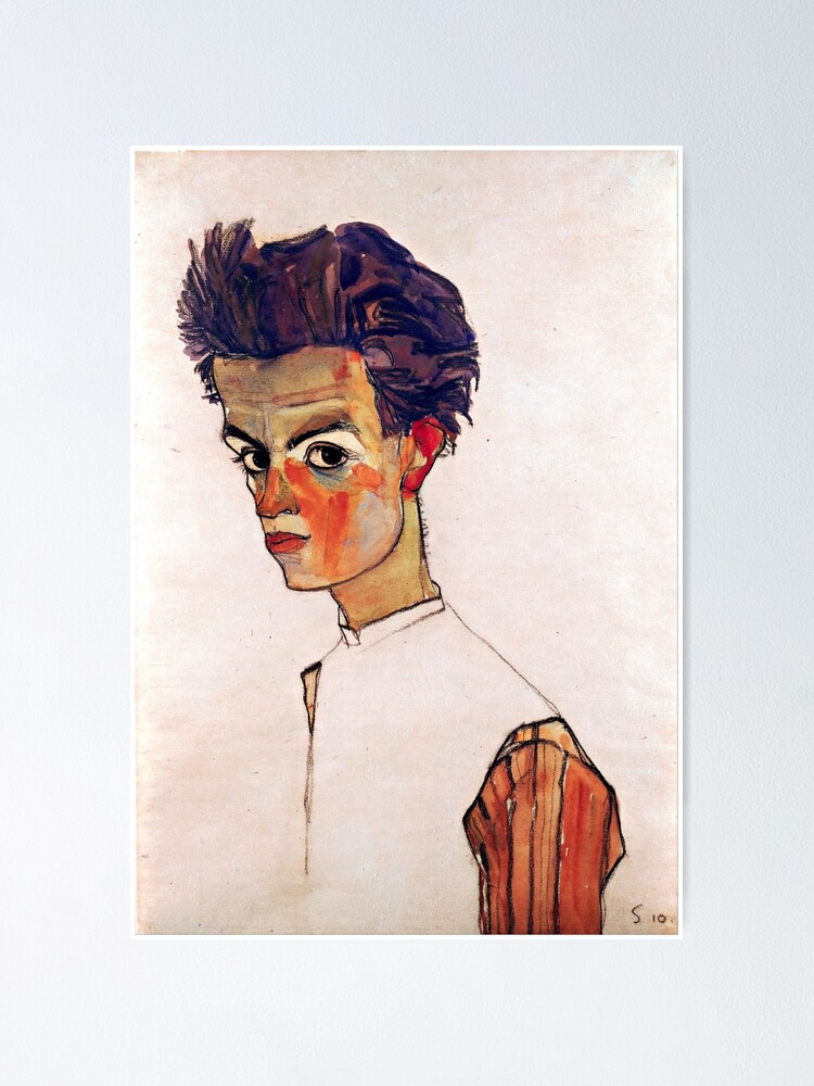 Zwei sich umarmende Frauen Wall Art Poster Print Egon Schiele