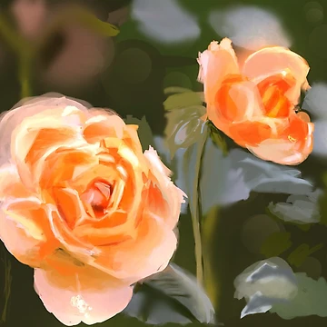 Artwork thumbnail, Spring Roses  by Cherylgrayum