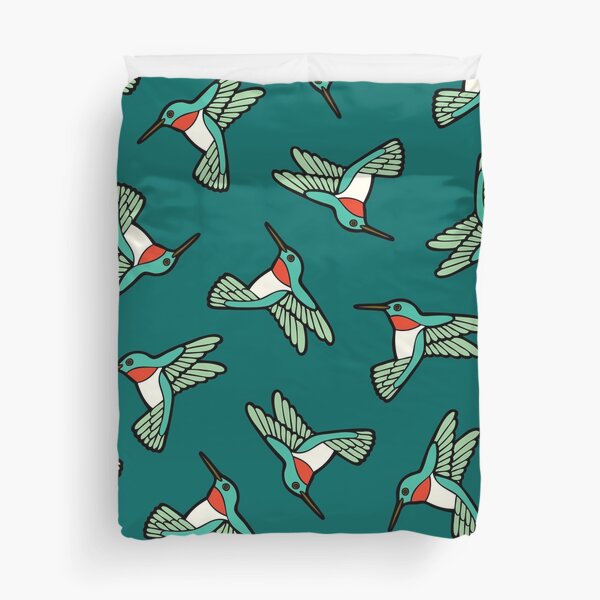 Hummingbird Pattern Duvet Cover