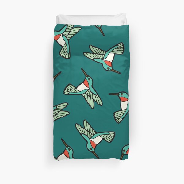 Hummingbird Pattern Duvet Cover