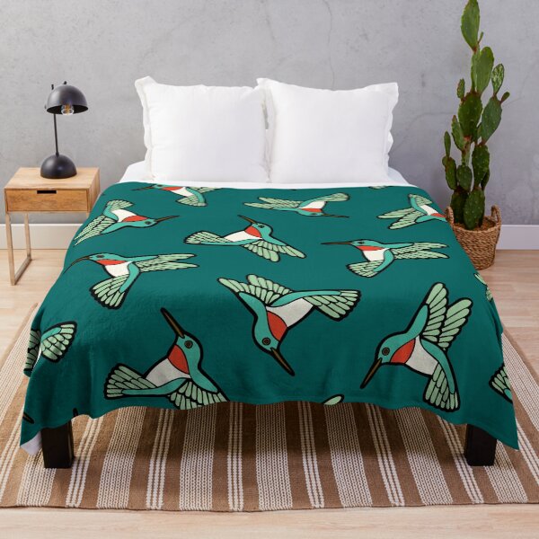 Hummingbird Pattern Throw Blanket