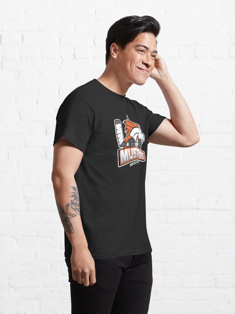 Alternate view of Melbourne Mustangs Classic White Logo Classic T-Shirt