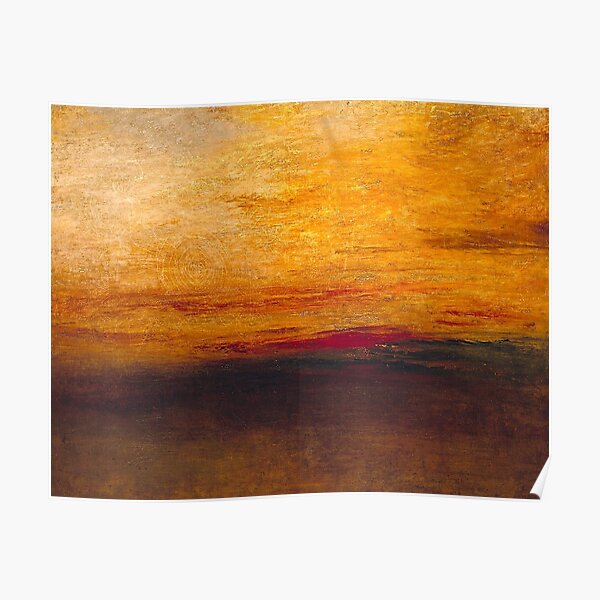 Poster Turner – Coucher De Soleil Sur Un Lac – 80x60 Cm – Kunstdruck