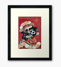Mexican Skeletons Mother and Daughter Framed Print