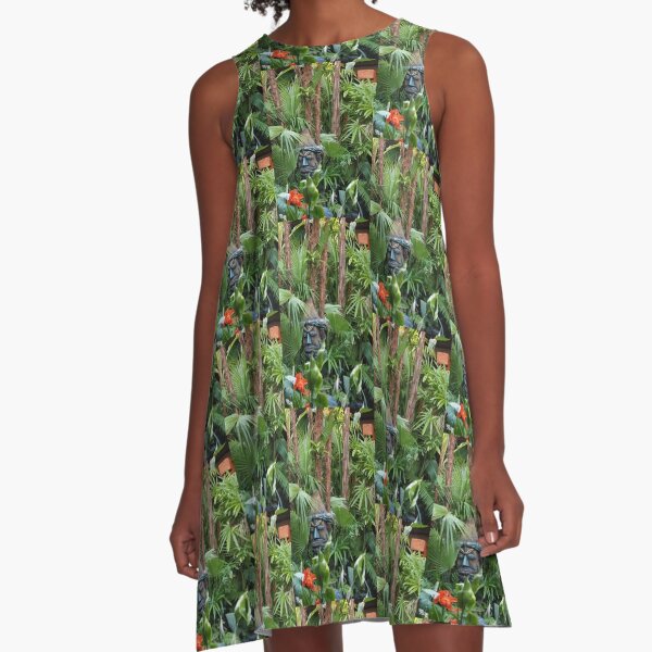 Enchanted Tiki Room tiki A Line Dress