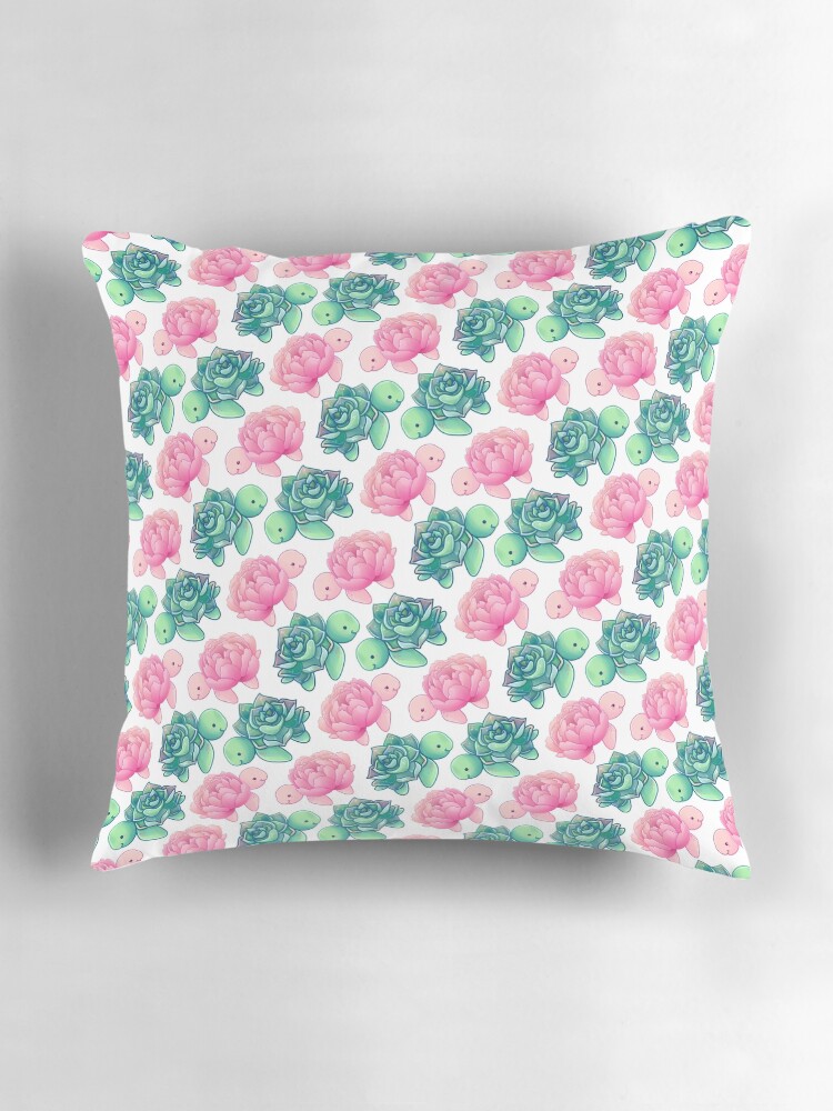 Thumbnail 3 of 4, Pillow, Turtles designed and sold by instadrawvhs.