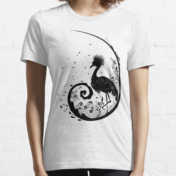 Golden Crane Silhouette Essential T-Shirt