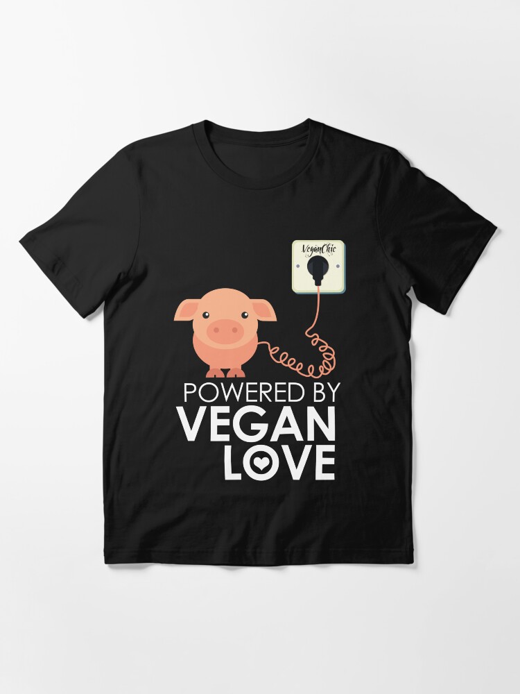 Alternate view of VeganChic ~ Powered By Vegan Love Essential T-Shirt