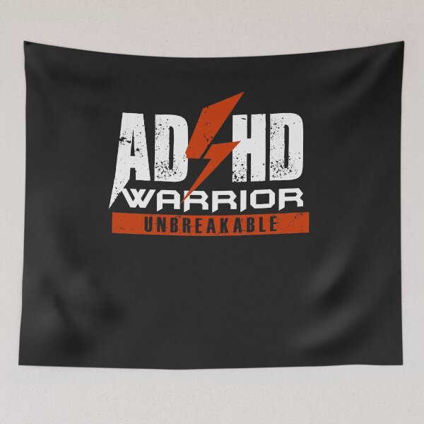 Item preview, ADHD Warrior Unbreakable Awareness for Women Girls 2 designed and sold by hadleydesigns.