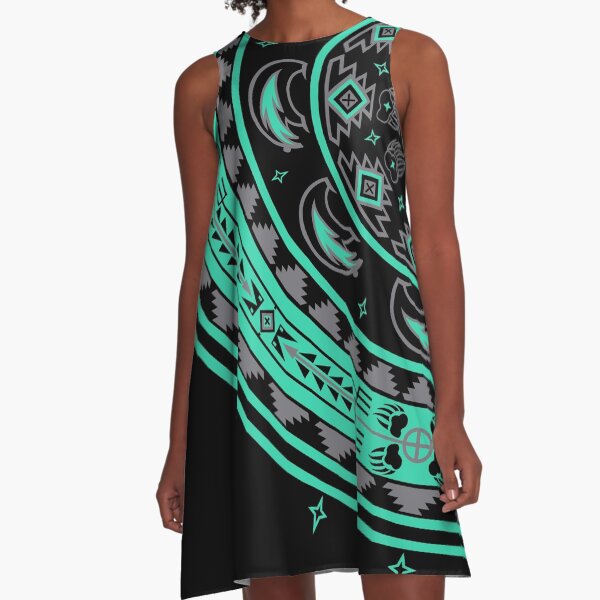 Bear Spirit Aqua A-Line Dress