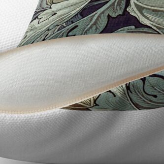 Alternate view of William Morris Acanthus blue pattern Floor Pillow