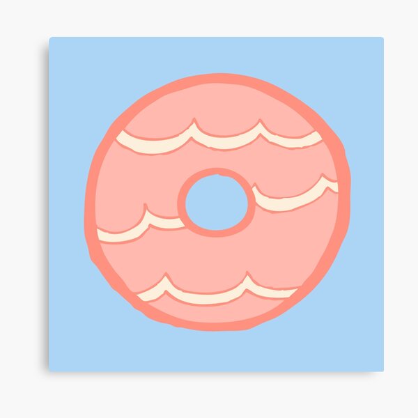 Pink Party Ring Biscuit Canvas Print