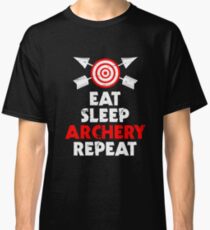 Eat Sleep Archery Repeat Verein Pfeil Hobby Classic T-Shirt