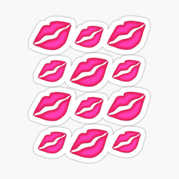 Pink Lips Pattern Sticker