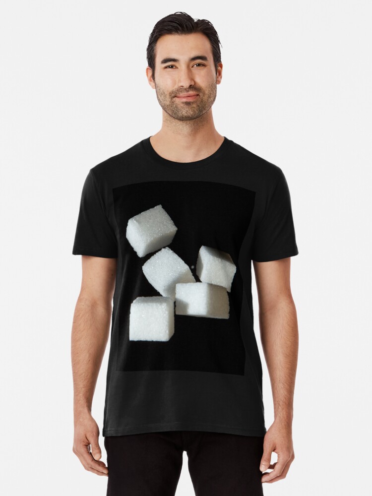 Thumbnail 1 of 6, Premium T-Shirt, Falling sugar cubes designed and sold by guffa-com.