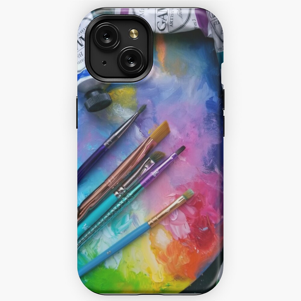 Art Oil Painting Pattern AirPods Case Rainbow OranSilicone