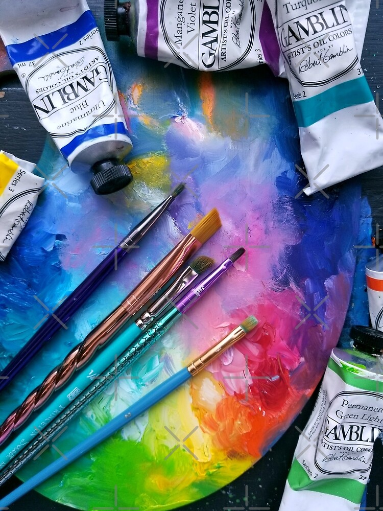 Disover Oil Paints Rainbow Art Premium Matte Vertical Poster