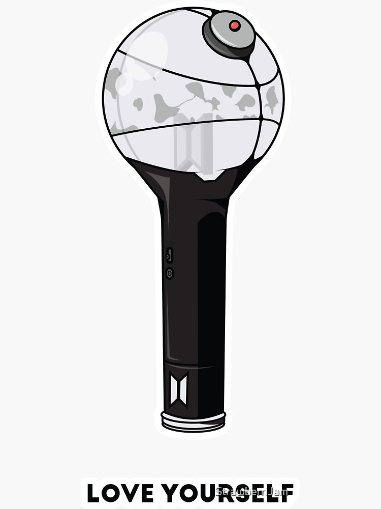 BTS Lightstick Sticker for Sale by StrawberriJam