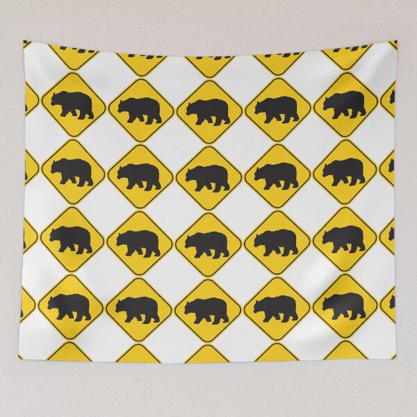 Item preview, Bear crossing/caution road sign! designed and sold by ArtBart.