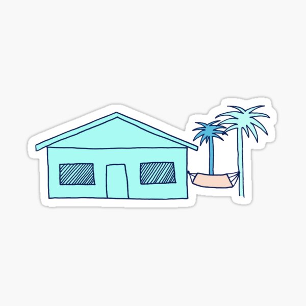 Little Pura Vida Beach House Sticker By Madisonreese Redbubble 